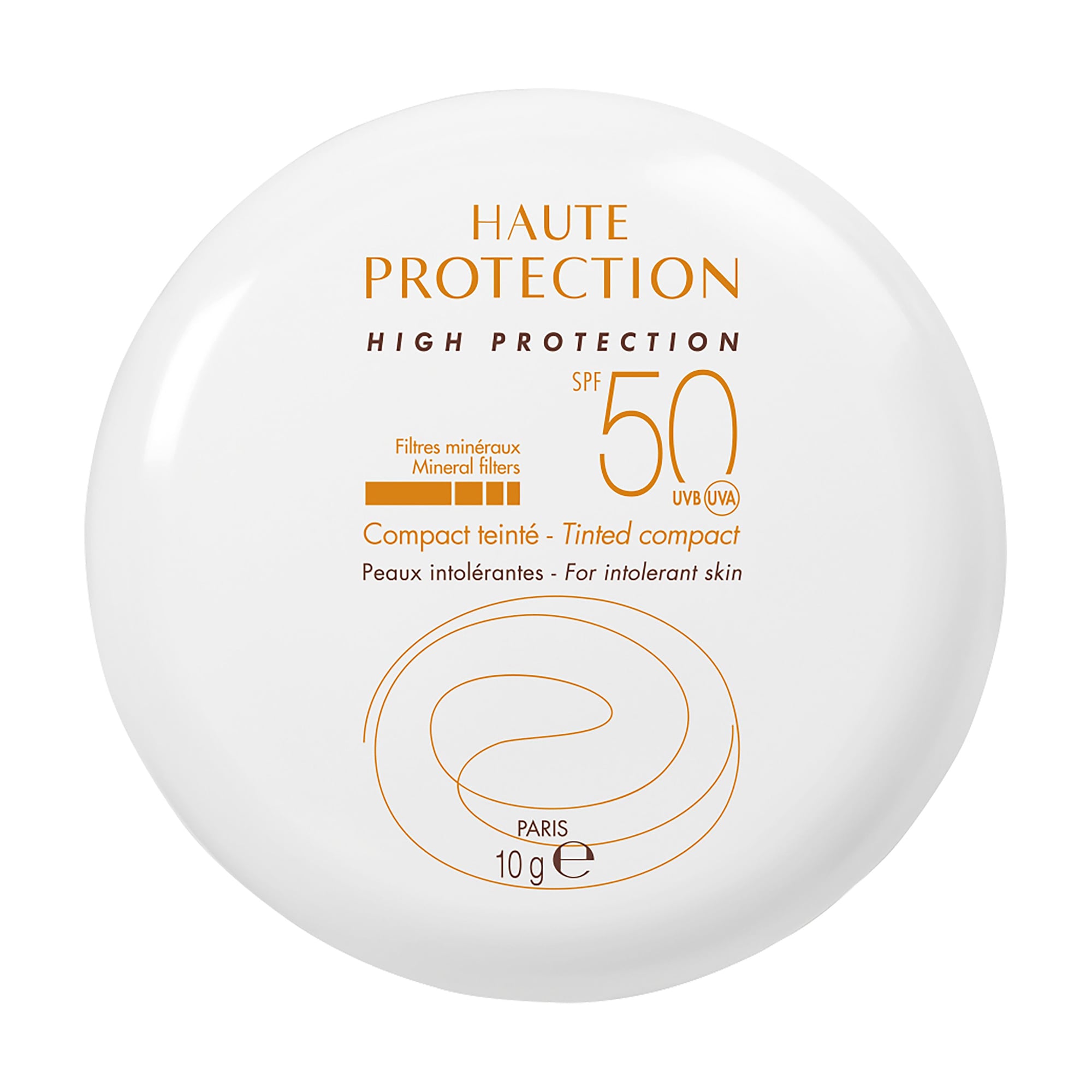 Сонцезахисна крем-пудра для обличчя Avene Tinted Compact з мінеральним фільтром, бежева, SPF 50, 10 г